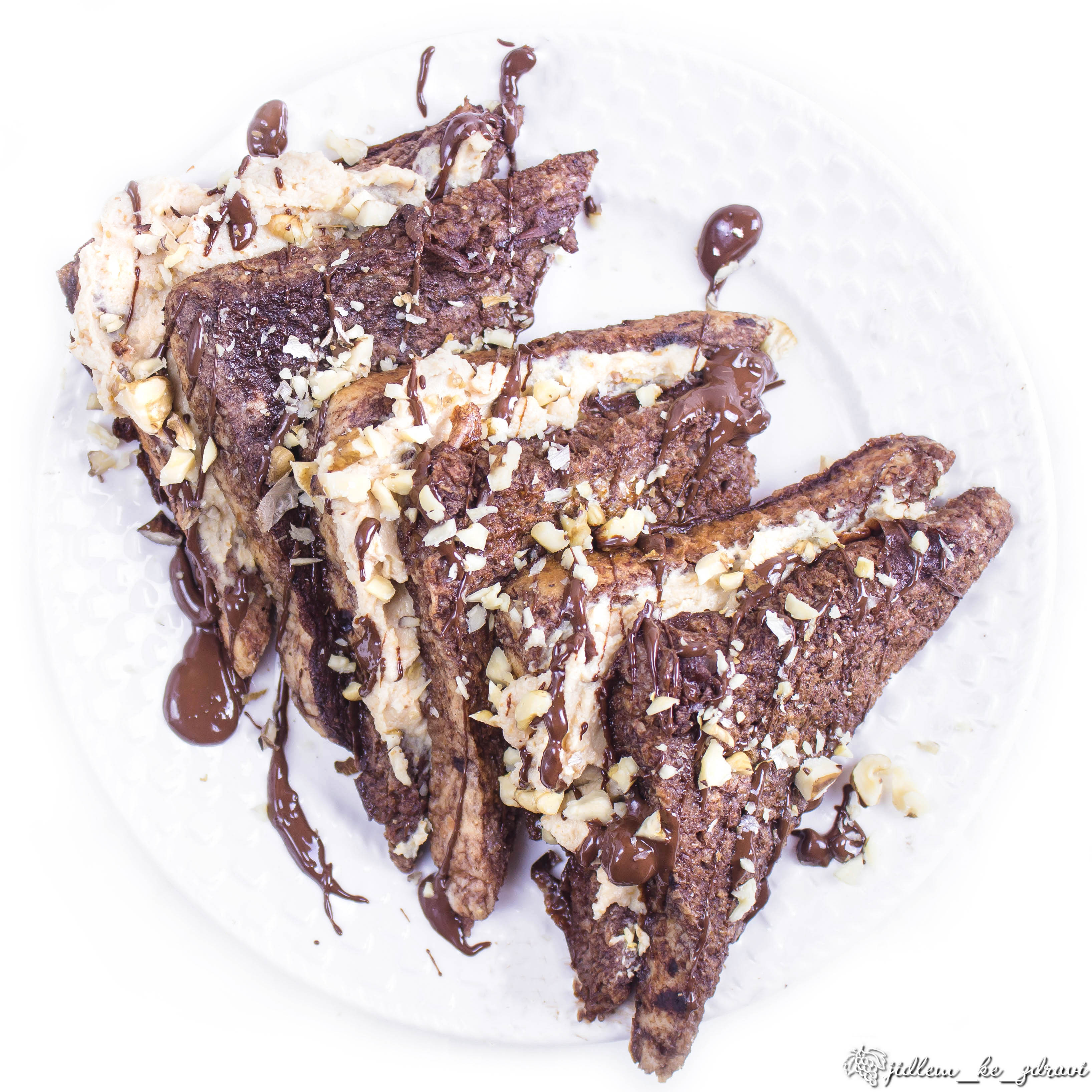 Chocolate peanut butter french toasts